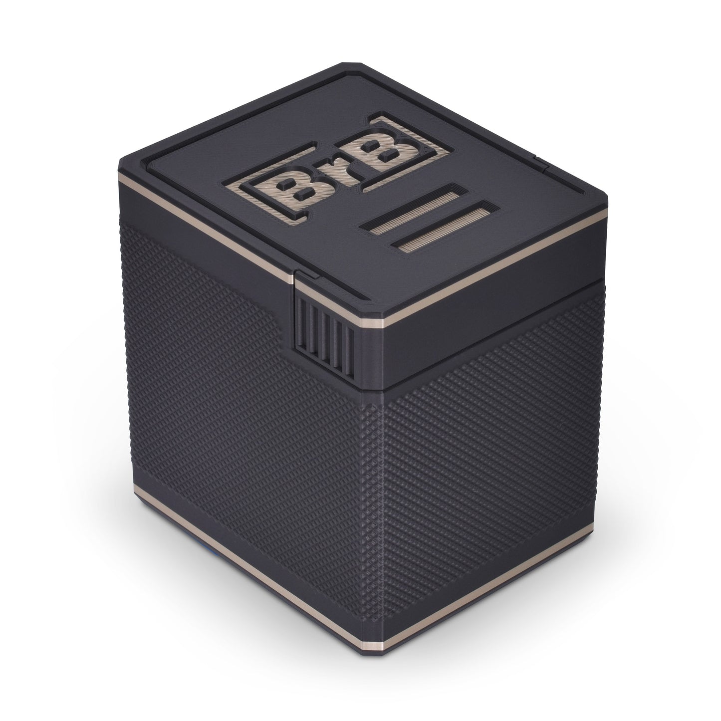 Iridium MTG Commander deck box with gold accent — front hero view