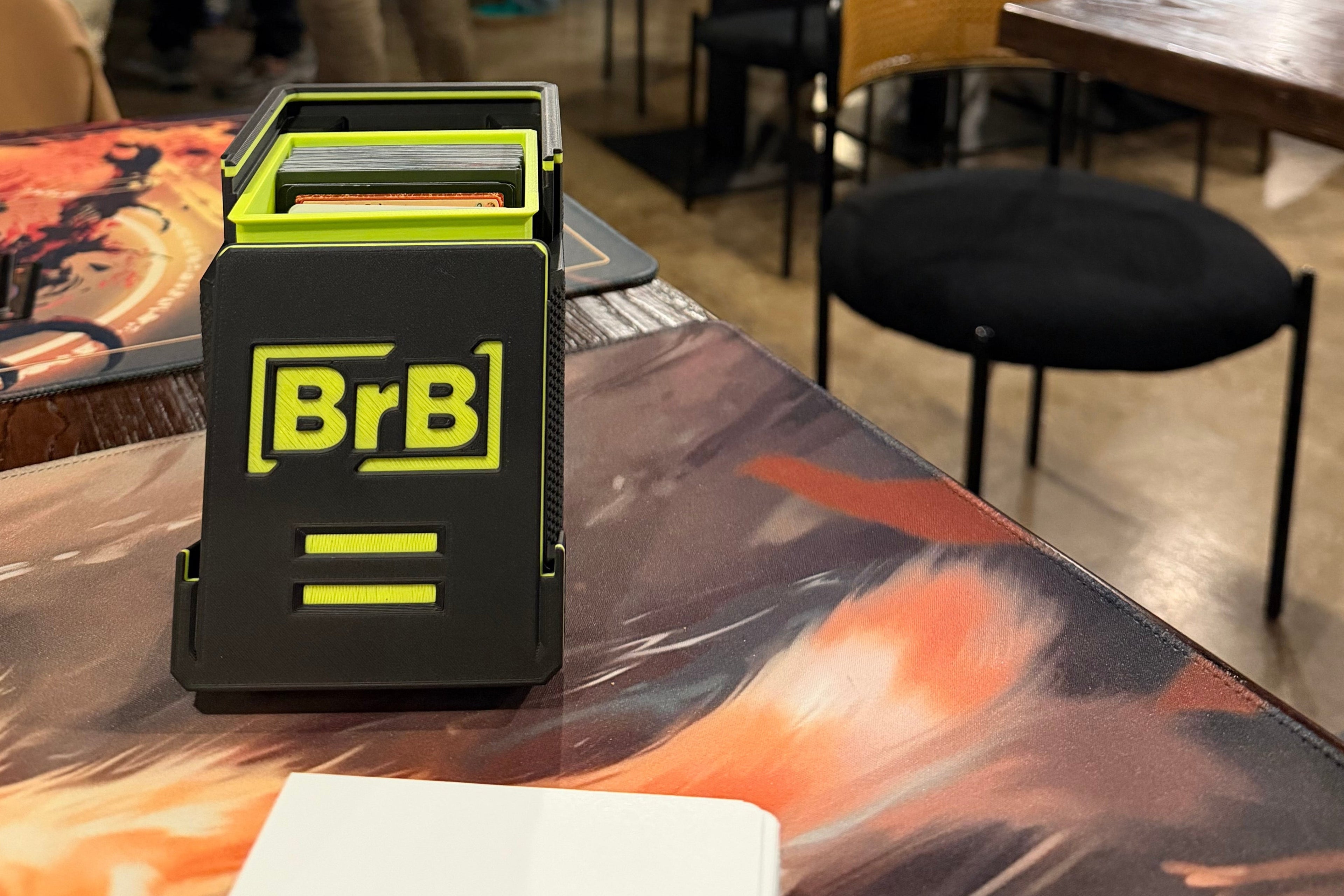 BrB product on a table in a busy restaurant setting
