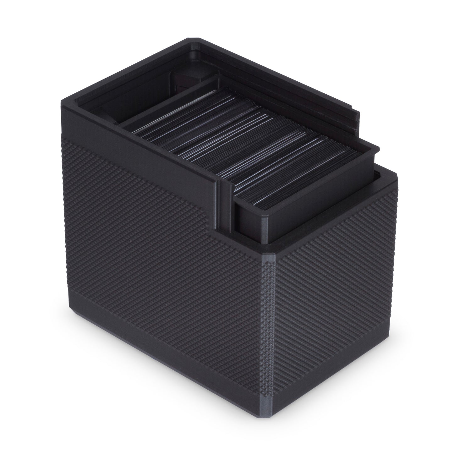 Blackout MTG Commander Deckbox XL shown at an angle on a black background
