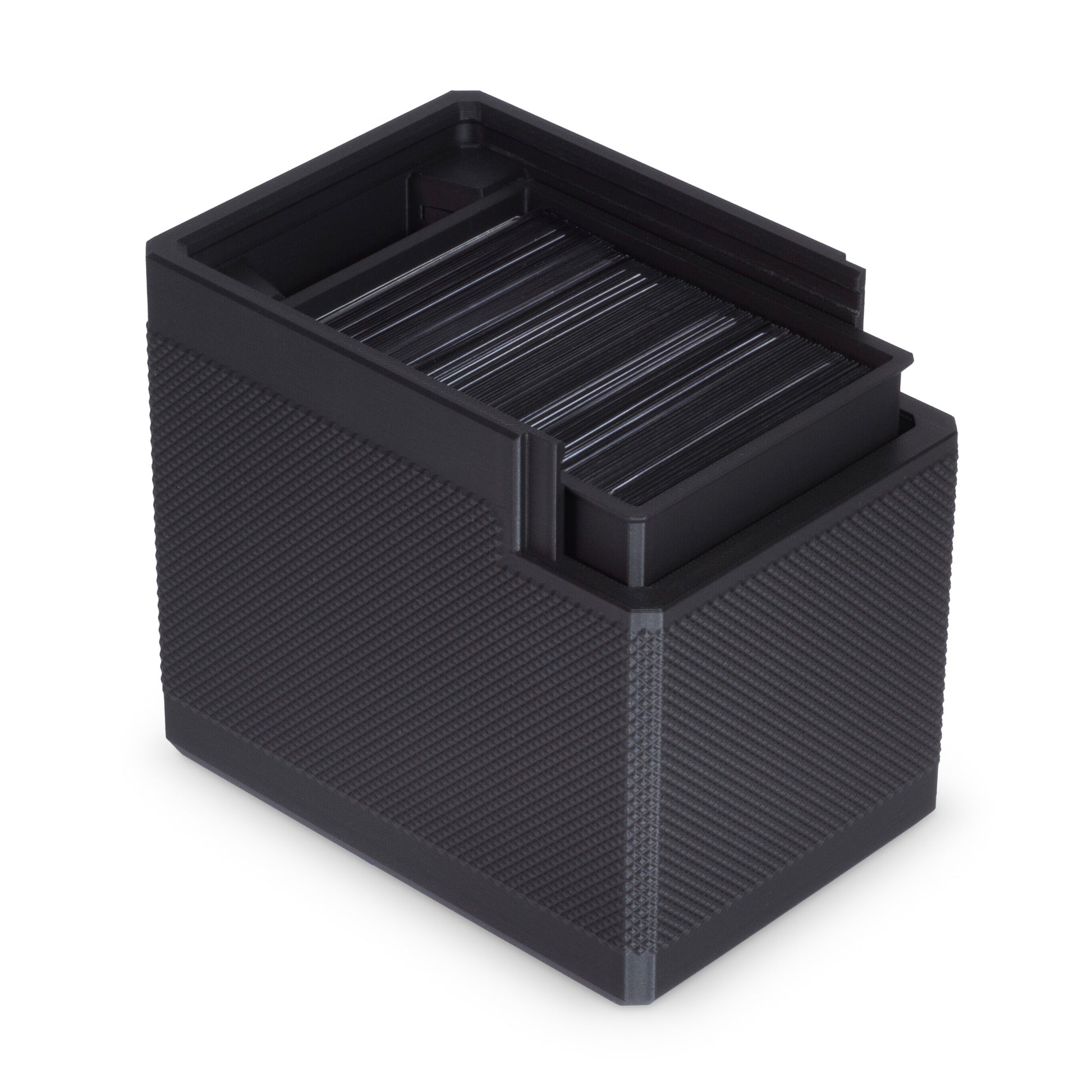 Blackout MTG Commander Deckbox XL shown at an angle on a black background
